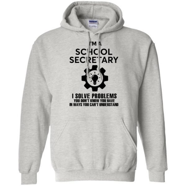 school secretary hoodie - ash
