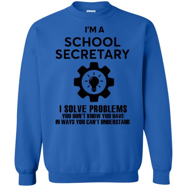 school secretary sweatshirt - royal blue