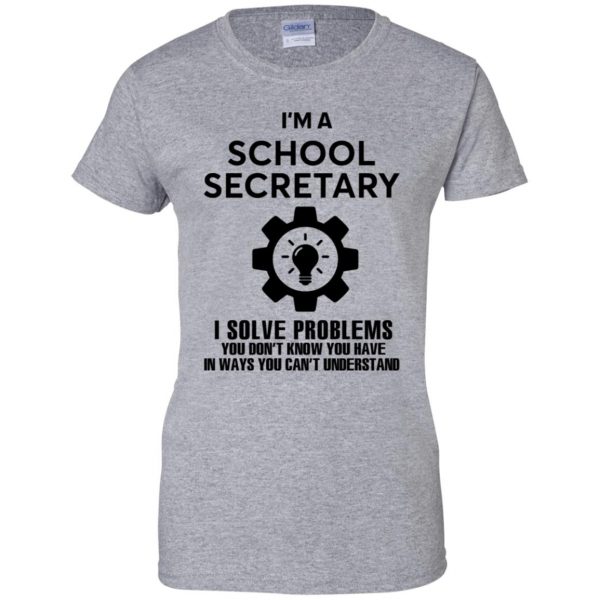 school secretary womens t shirt - lady t shirt - sport grey