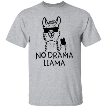drama llama t shirt - sport grey