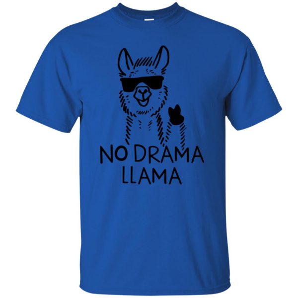 drama llama t shirt - royal blue