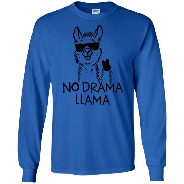 drama llama long sleeve - royal blue
