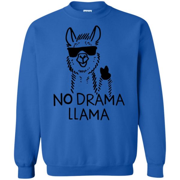 drama llama sweatshirt - royal blue