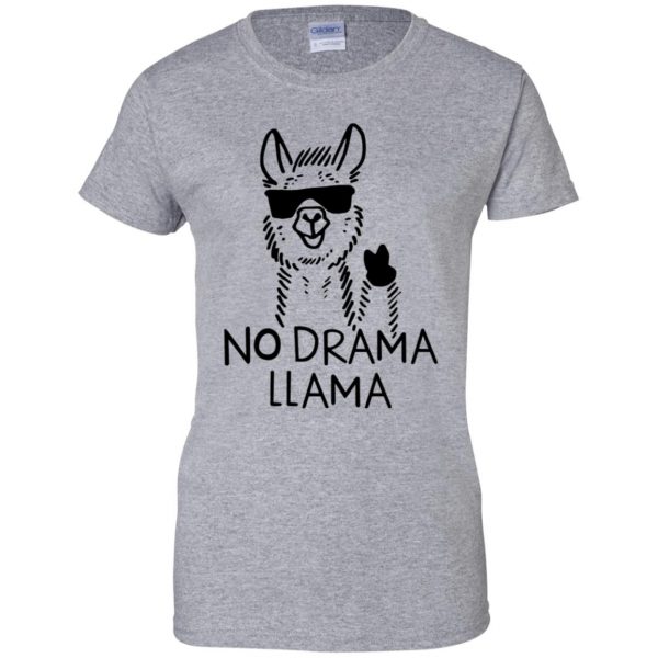 drama llama womens t shirt - lady t shirt - sport grey