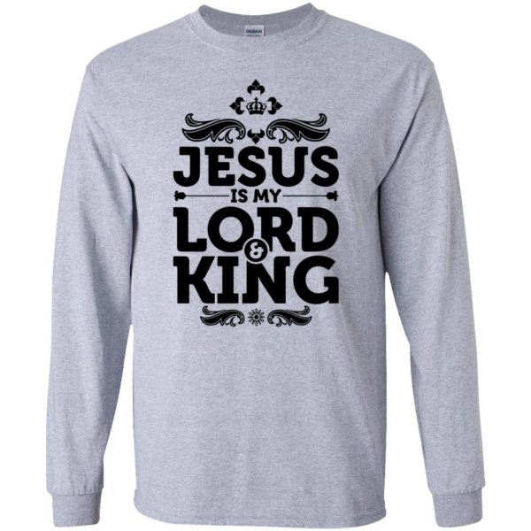 jesus is lord long sleeve - sport grey