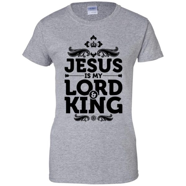 jesus is lord womens t shirt - lady t shirt - sport grey