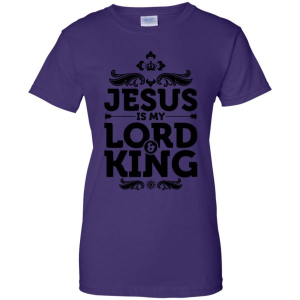 jesus is lord womens t shirt - lady t shirt - purple