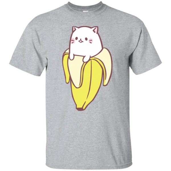 cat banana shirt - sport grey