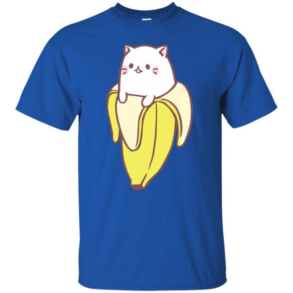 cat banana t shirt - royal blue