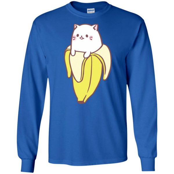 cat banana long sleeve - royal blue