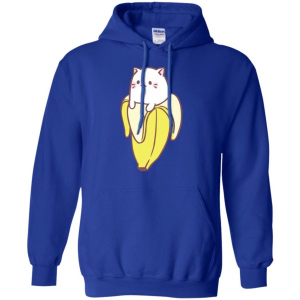 cat banana hoodie - royal blue