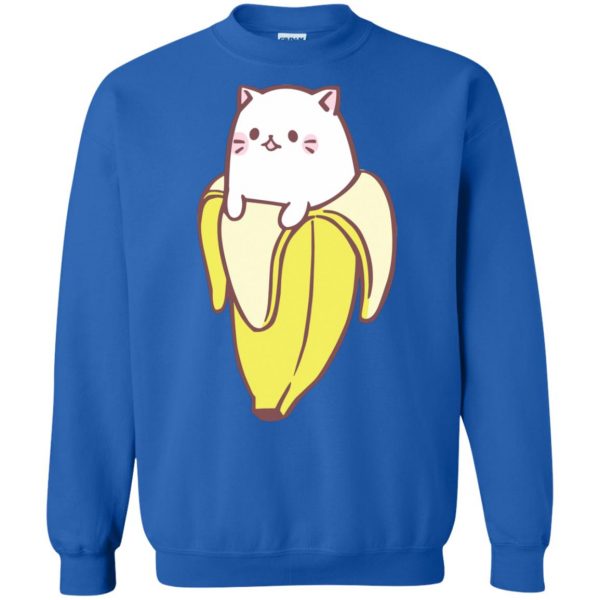 cat banana sweatshirt - royal blue
