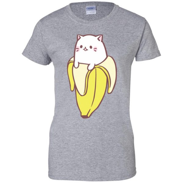cat banana womens t shirt - lady t shirt - sport grey