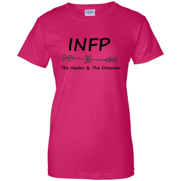 infp womens t shirt - lady t shirt - pink heliconia