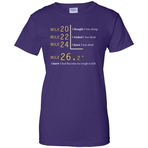 Marathon Runner womens t shirt - lady t shirt - purple