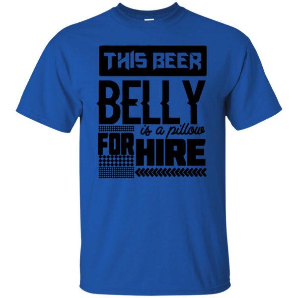 beer belly t shirt - royal blue