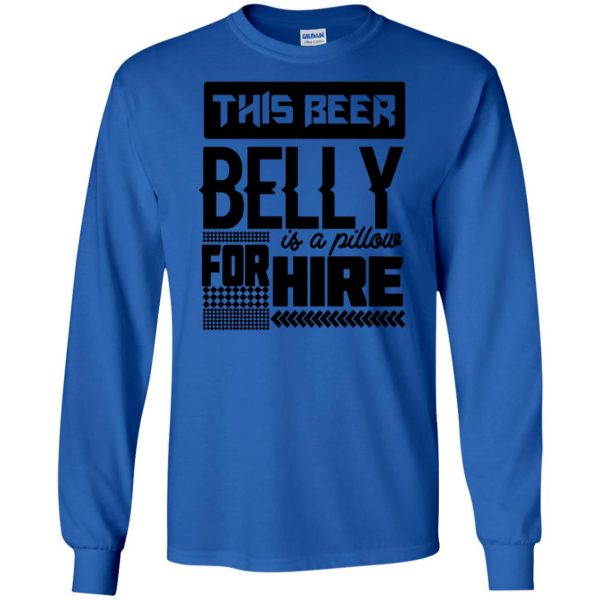 beer belly long sleeve - royal blue