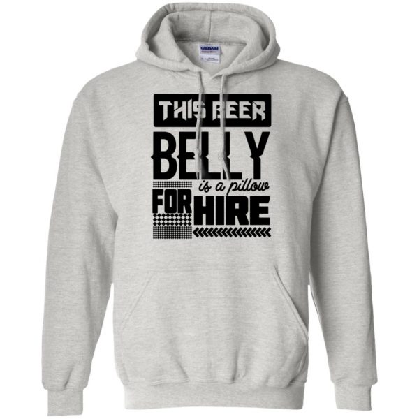 beer belly hoodie - ash