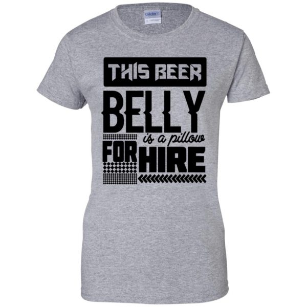 beer belly womens t shirt - lady t shirt - sport grey