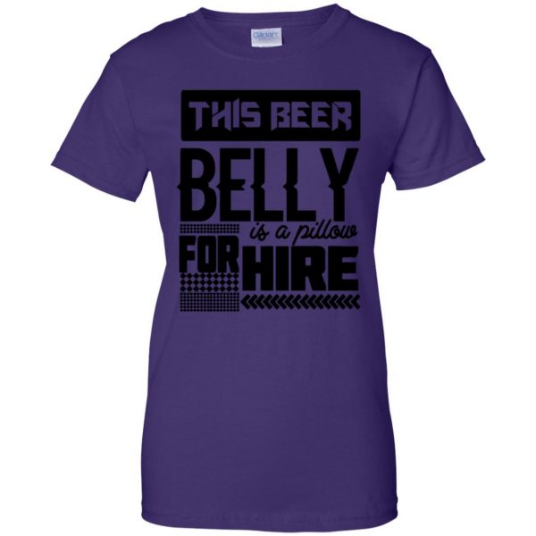 beer belly womens t shirt - lady t shirt - purple