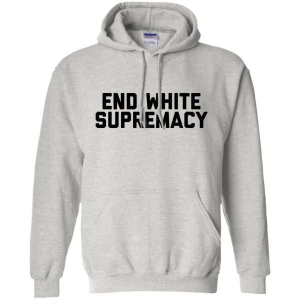 white supremacys hoodie - ash