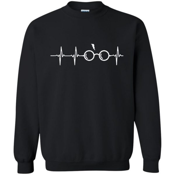 harry potter heartbeat sweatshirt - black