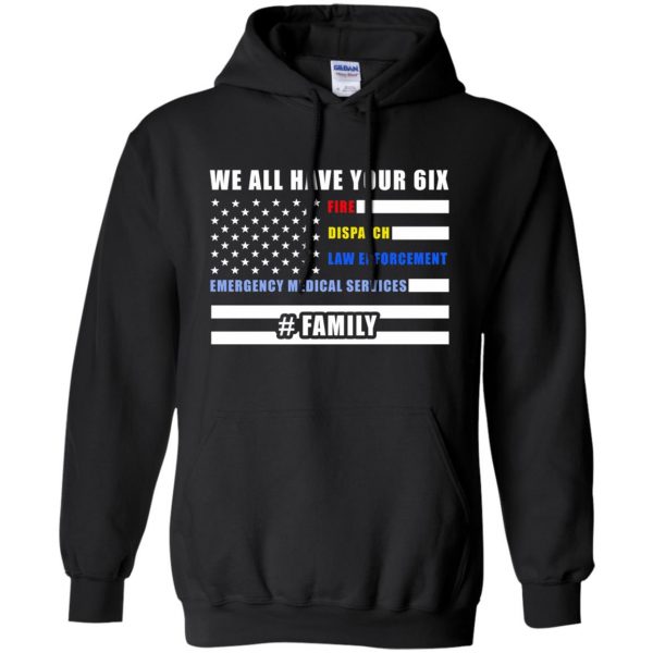 we got your six hoodie - black