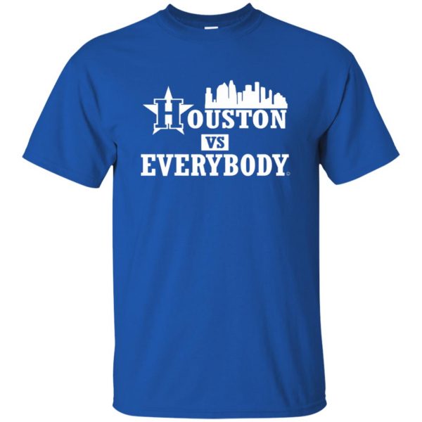 houston vs everybody t shirt - royal blue