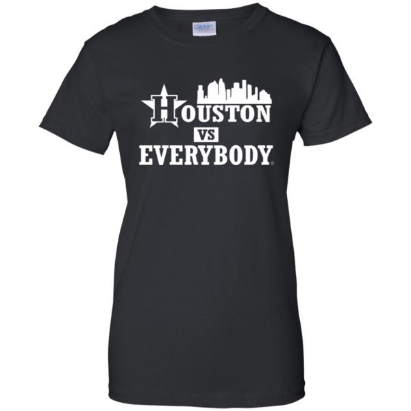 houston vs everybody womens t shirt - lady t shirt - black