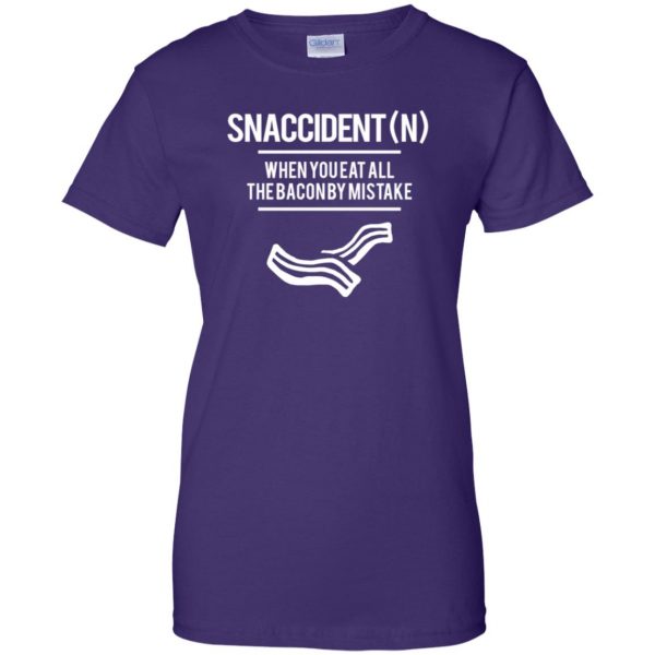 snaccident womens t shirt - lady t shirt - purple