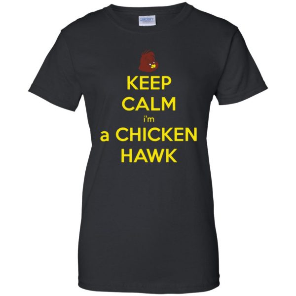 chicken hawk womens t shirt - lady t shirt - black