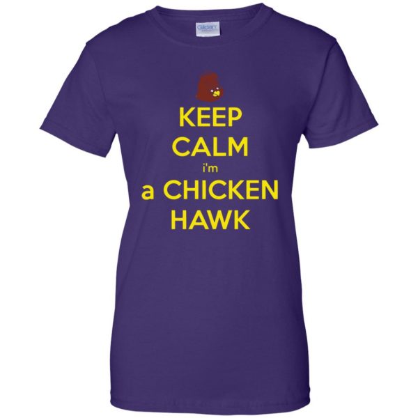 chicken hawk womens t shirt - lady t shirt - purple