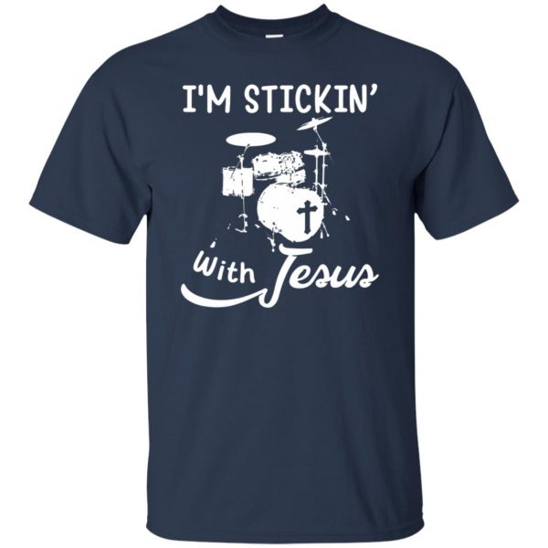 stick with jesus t shirt - navy blue