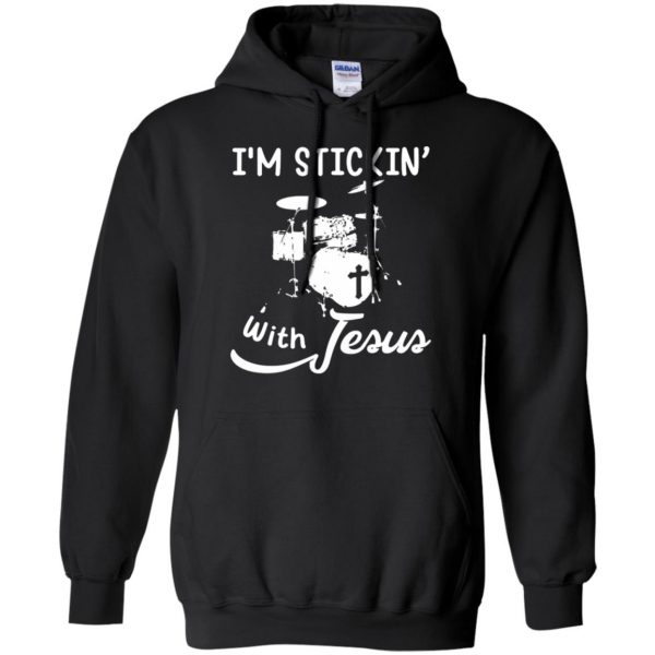 stick with jesus hoodie - black
