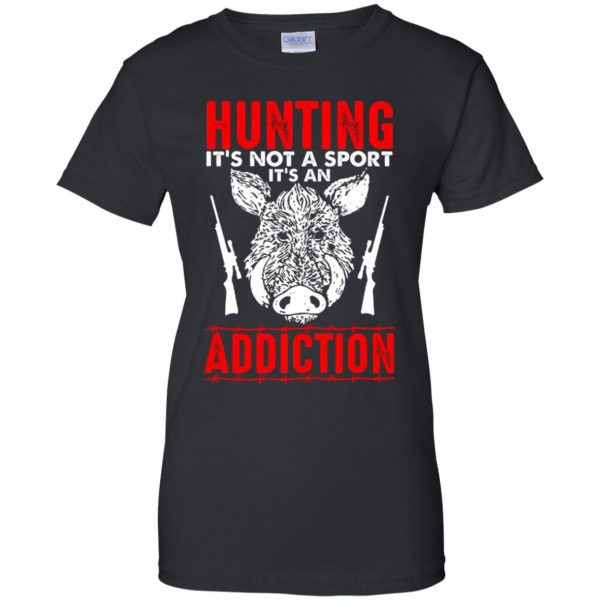 hog hunters womens t shirt - lady t shirt - black