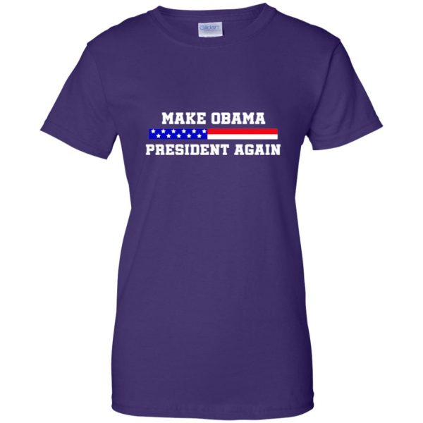make obama president again womens t shirt - lady t shirt - purple