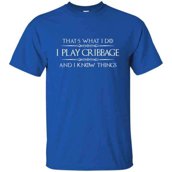 cribbage t shirt - royal blue