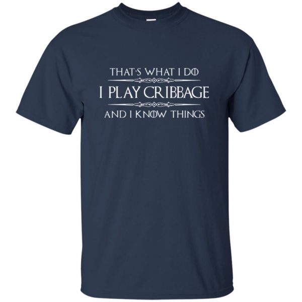 cribbage t shirt - navy blue