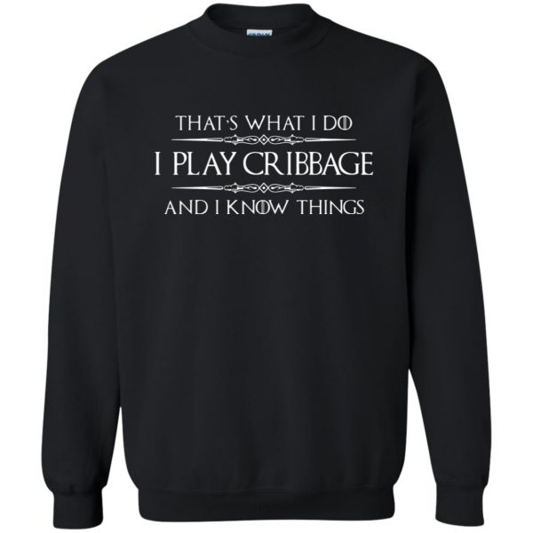 cribbage sweatshirt - black