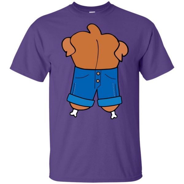 denim chicken kids t shirt - purple