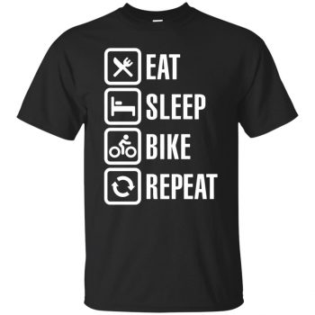 Eat, sleep, bike, repeat - black