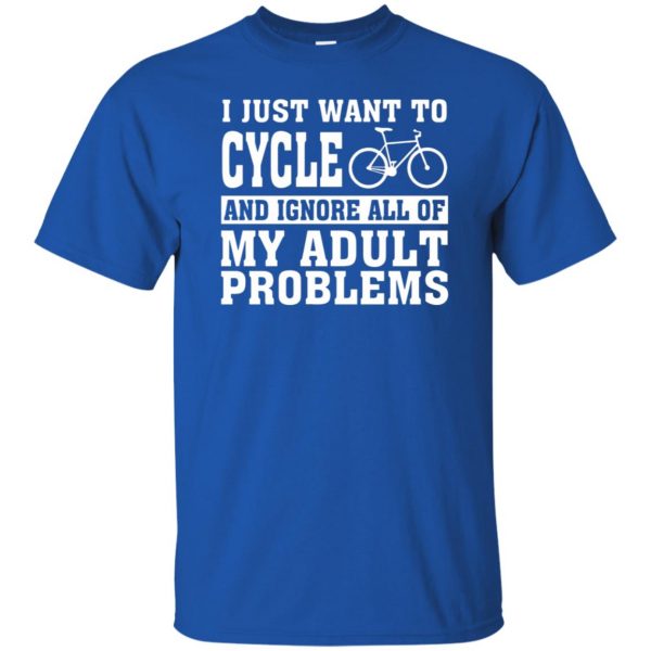 I just want to cycle t shirt - royal blue