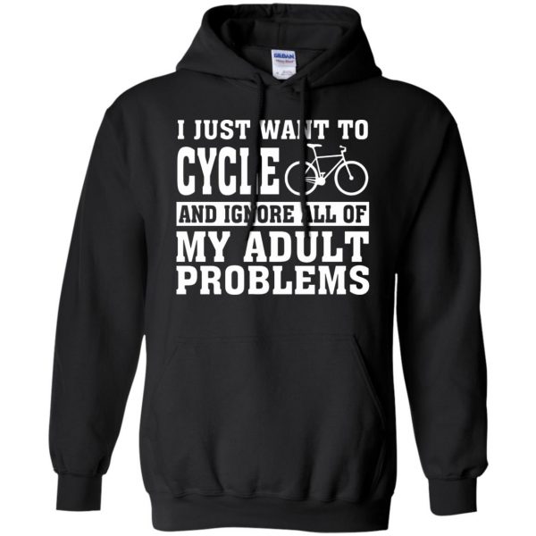 I just want to cycle hoodie - black