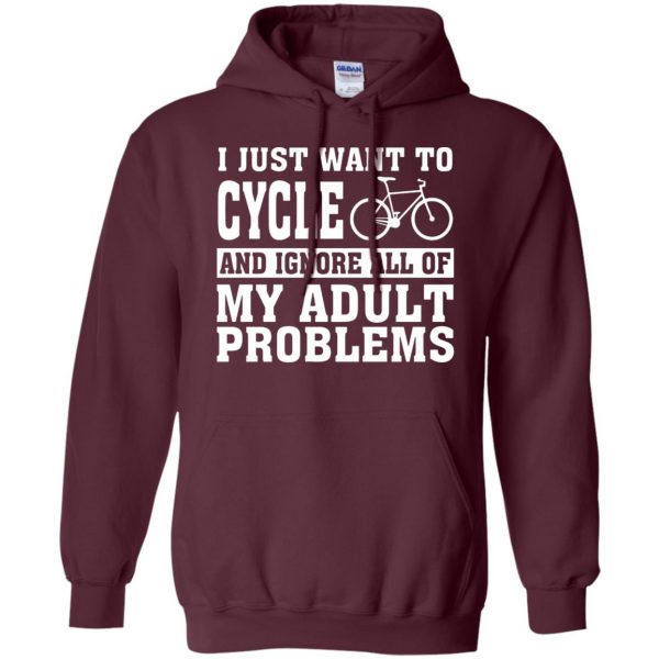 I just want to cycle hoodie - maroon