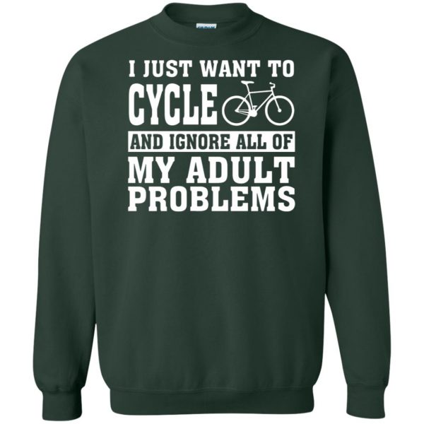 I just want to cycle sweatshirt - forest green
