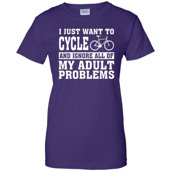 I just want to cycle womens t shirt - lady t shirt - purple