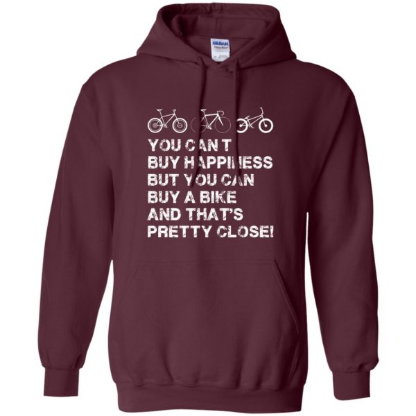 you can buy a bike hoodie - maroon