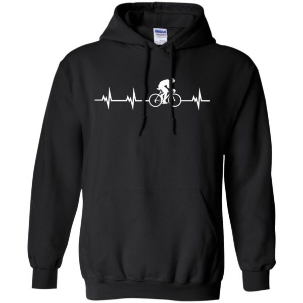 Cycling Heartbeat hoodie - black