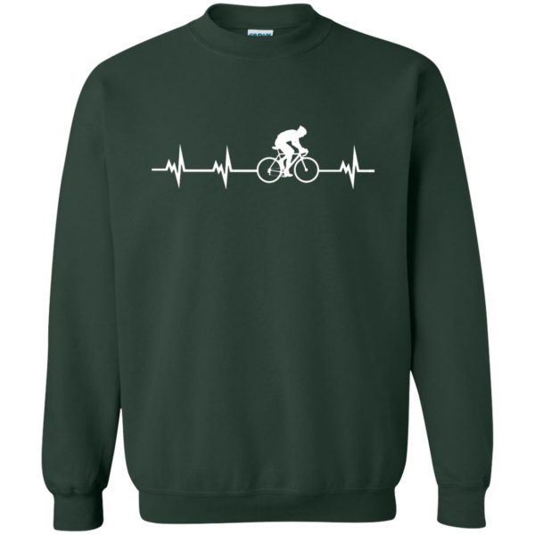 Cycling Heartbeat sweatshirt - forest green