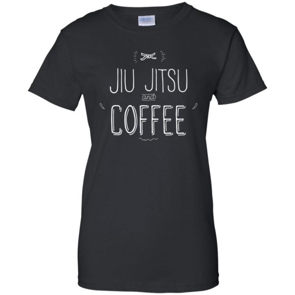 Jiu Jitsu and Coffee womens t shirt - lady t shirt - black